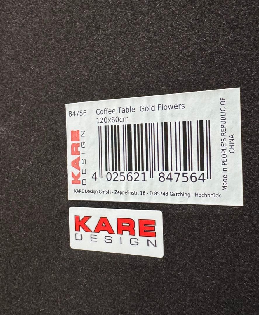 【廃盤商品】KARE ゴールドフラワー 120x60cm ローテーブル
