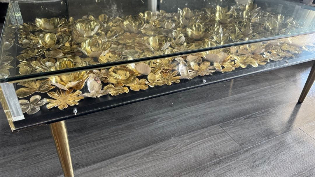 【廃盤商品】KARE ゴールドフラワー 120x60cm ローテーブル