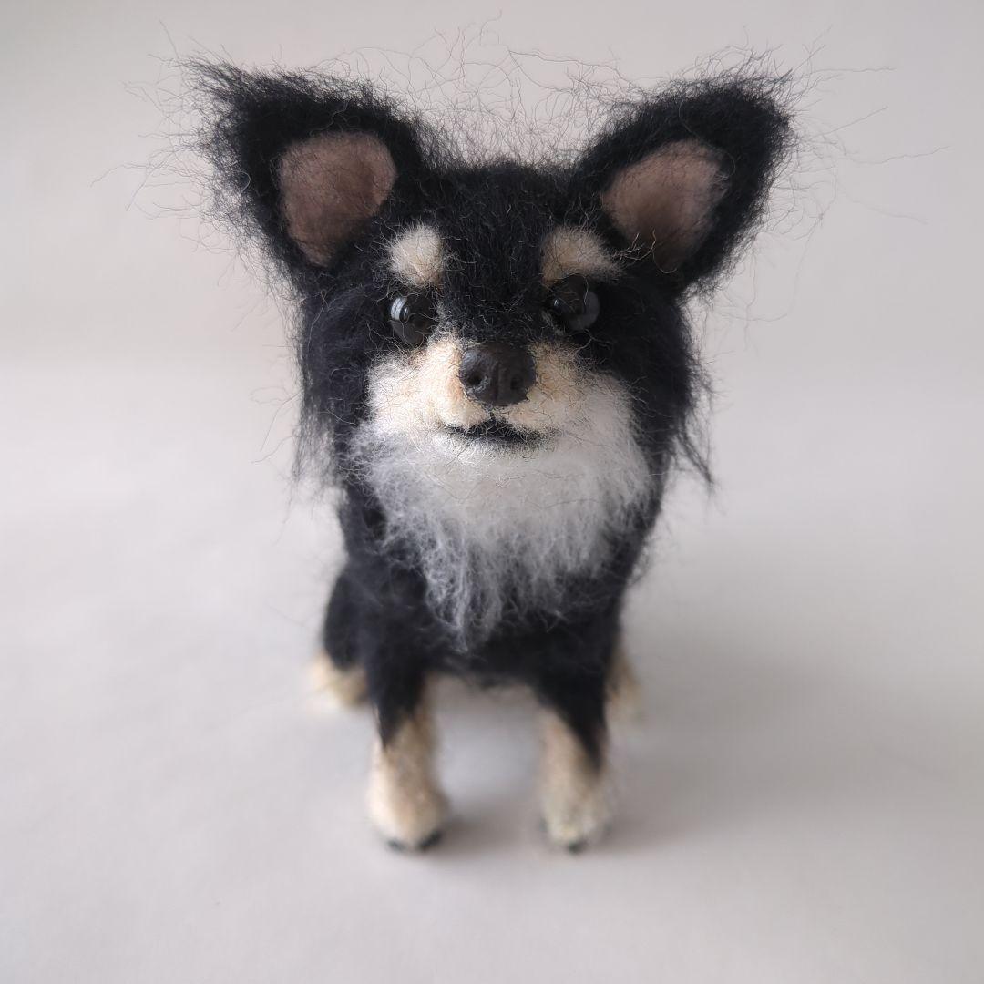 羊毛フェルトチワワブラックタン#35 - メルカリ