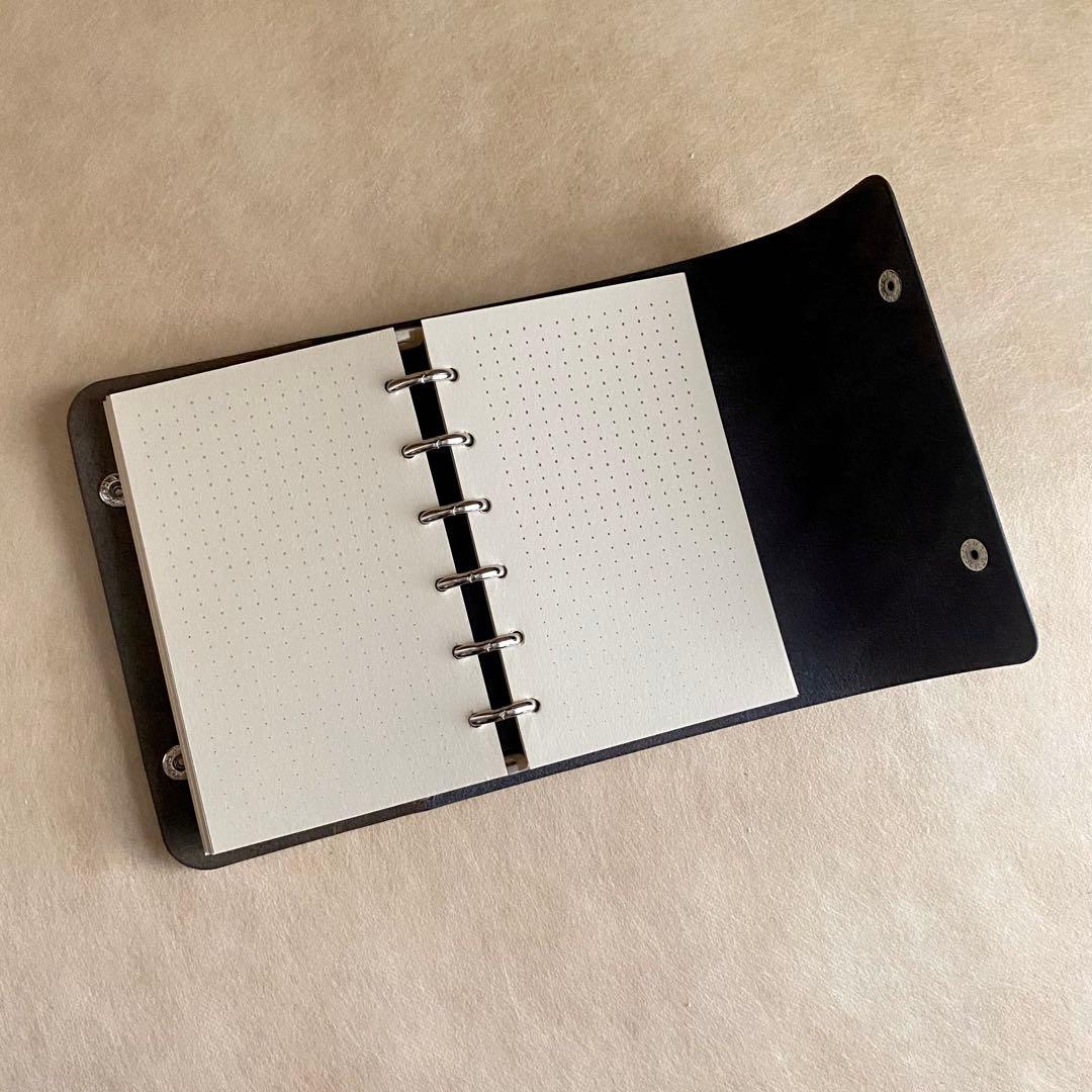 自由手帳 ミニ6 グレー×ネイビー