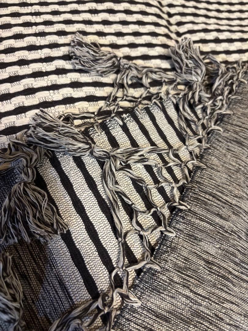 ダブル クイーン ベッドカバー メキシコミトラ織 手織り 綿100 ハンドメイド