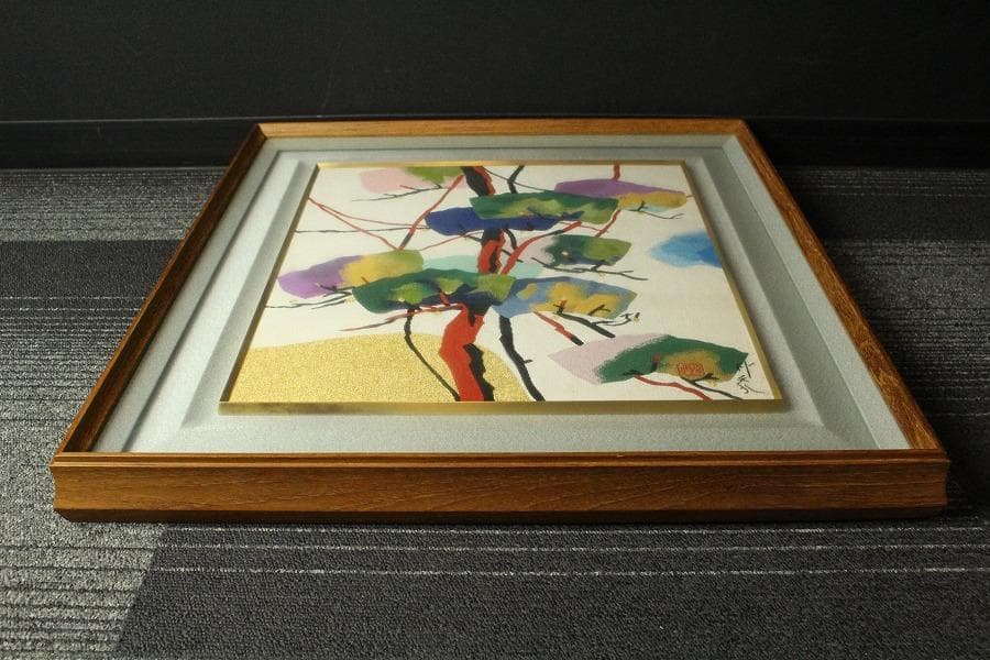 堂本印象 つづれ松 染め裂 額装 西陣 呉服屋蔵 美品(K-LC935) - メルカリ