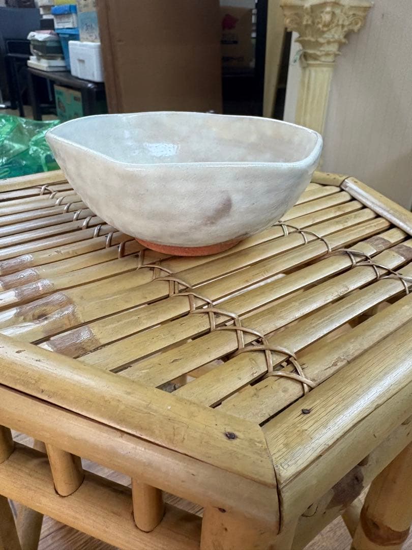 【名工】萩焼 抹茶碗 岡田裕（晴雲山）山口県指定無形文化財保持者 専用箱・栞付