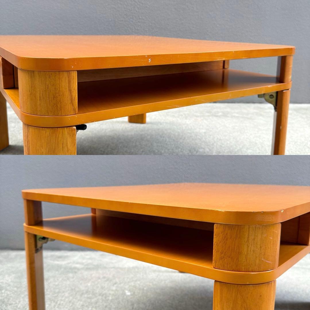 希少✴︎レトロ 北欧カラー センターテーブル 引出し 折畳みテーブル ローテーブル