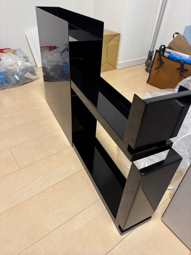 山崎実業 tower 調味料ラック 2段 ブラック