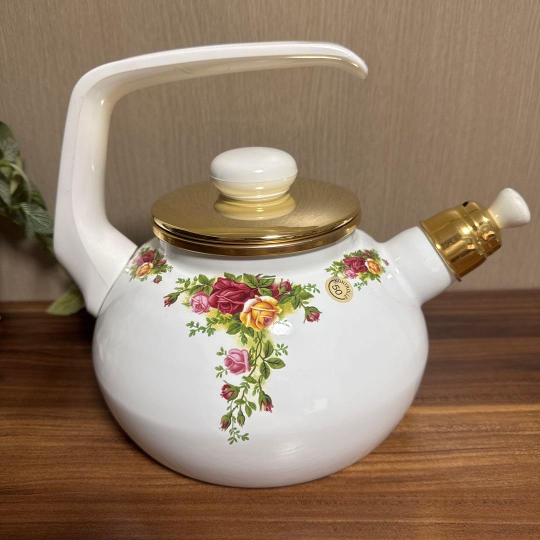 (未使用・送料無料】ロイヤルアルバート オールドカントリーローズ ケトル ヤカン