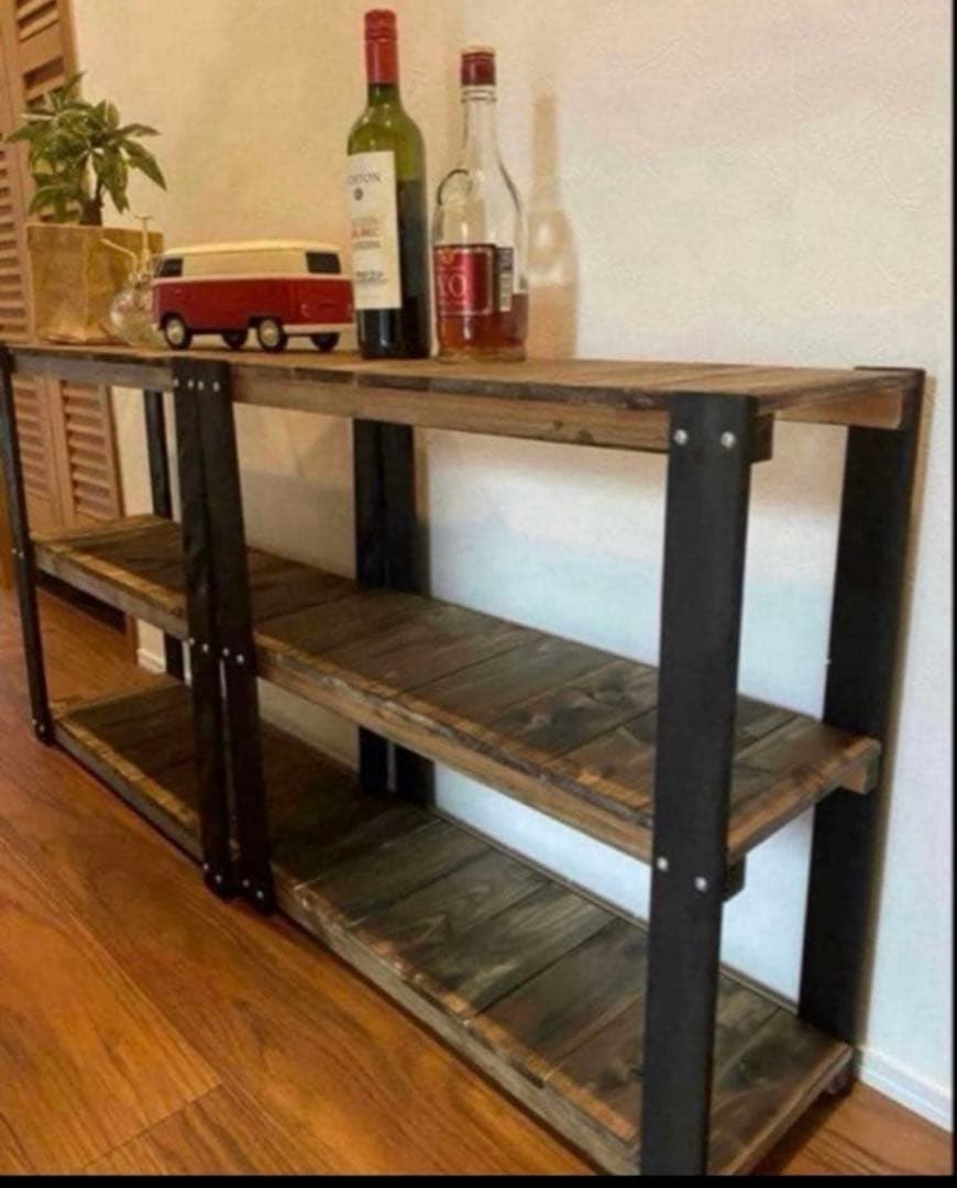 アイアン風3段ラック　ブルックリン　インダストリアル