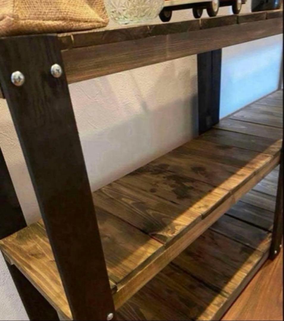 アイアン風3段ラック　ブルックリン　インダストリアル