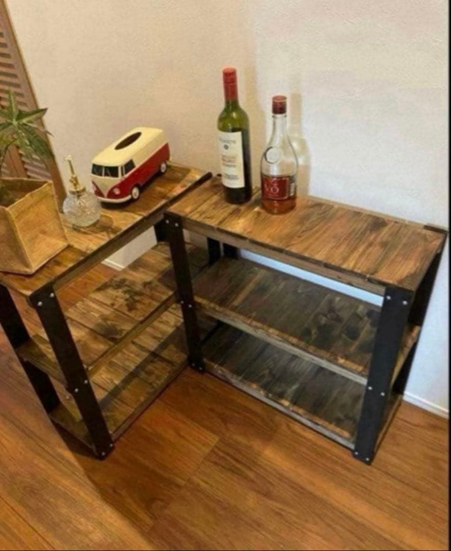 アイアン風3段ラック　ブルックリン　インダストリアル