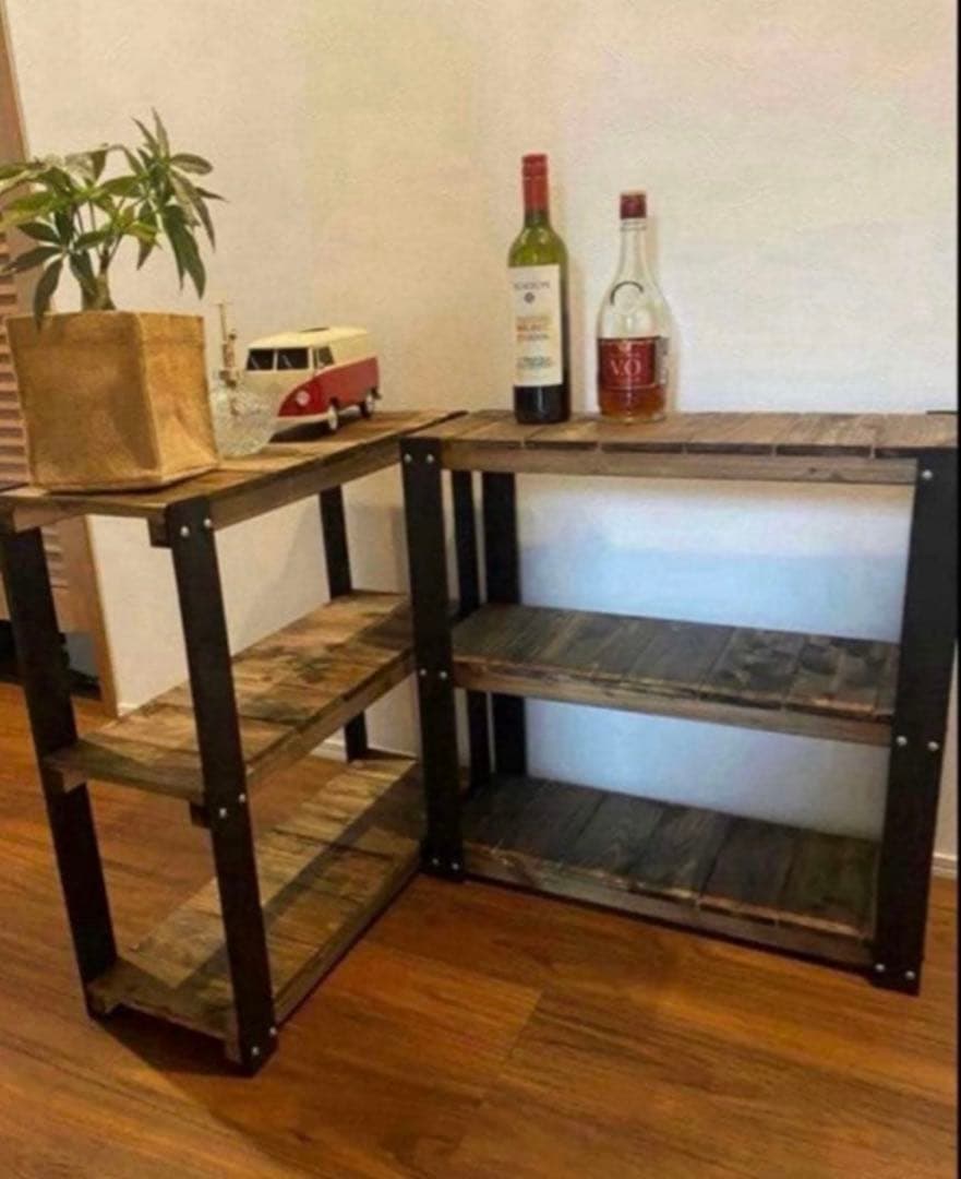 アイアン風3段ラック　ブルックリン　インダストリアル