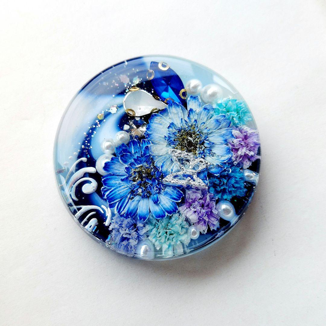 【1351】レジン　マトリカリア　ヘアゴム　ポニーフック　ブロ―チ　ハンドメイド