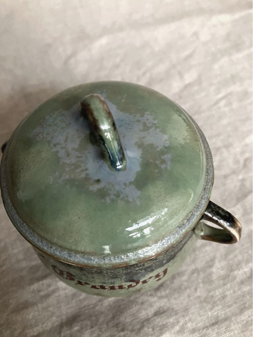 フランスアンティーク　ポ・ア・クレーム ドイツ　ブロカント　キャニスター