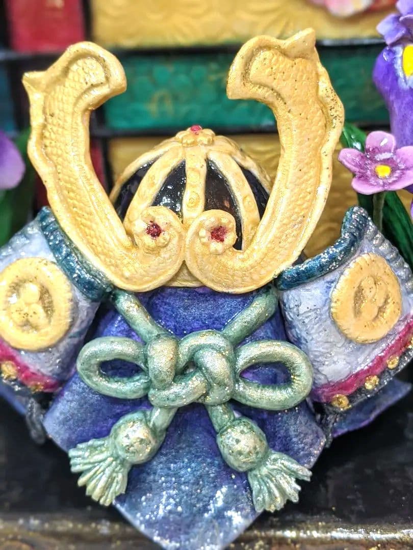 クレイフラワー✡兜飾り✡端午の節句✡ハンドメイド