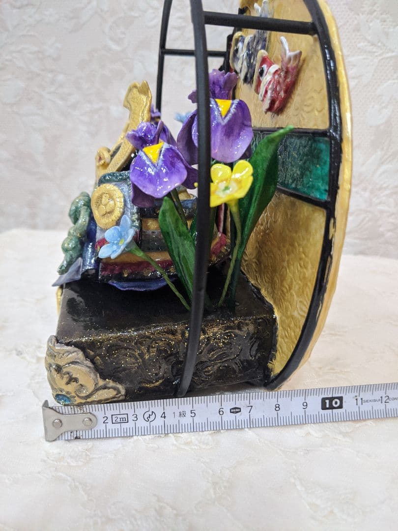 クレイフラワー✡兜飾り✡端午の節句✡ハンドメイド