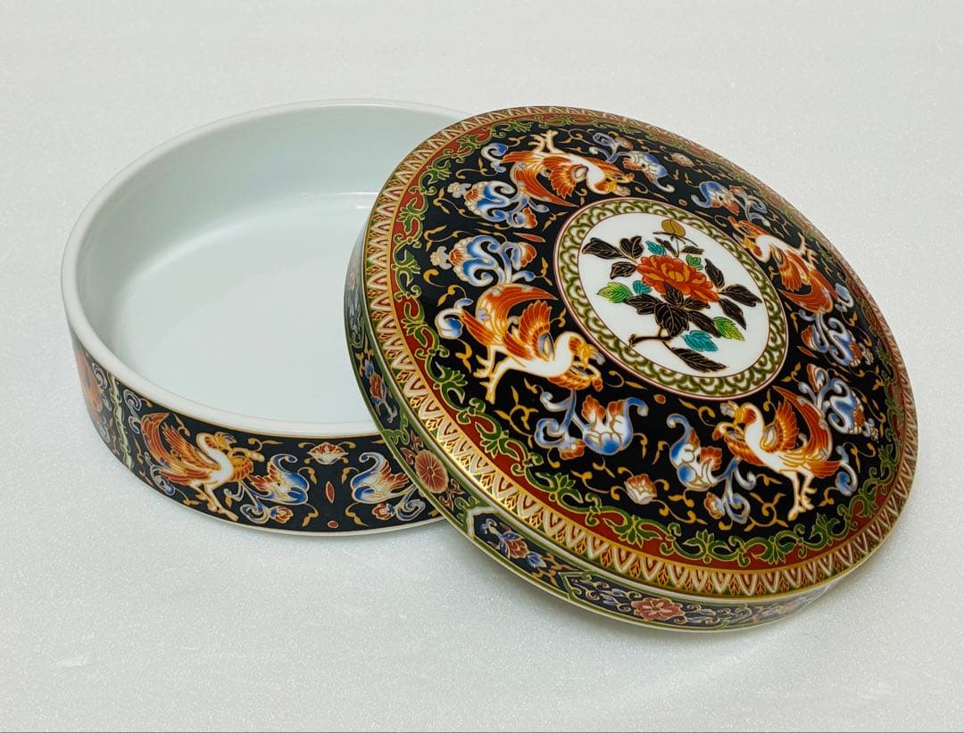 割引価格 有田焼 華山窯 明治香蘭社意匠 ブラックホーソン 金襴手鳳凰