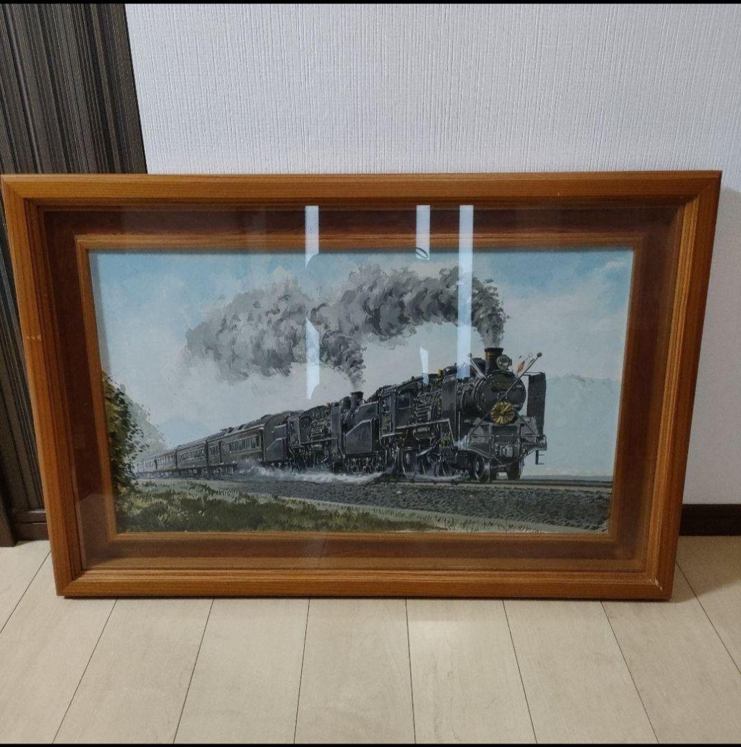 希少 大きい絵画 蒸気機関車 C56 油絵 絵画 中之間 C57形蒸気機関車5号機｜石川佳宗｜あなたと繋がるデジタルギャラリー