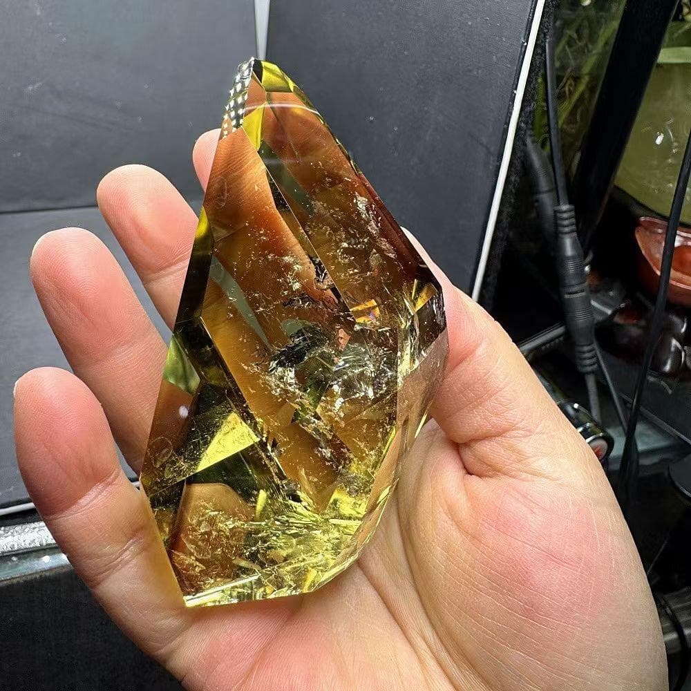 AAA級【金運UP】★天然シトリン原石B1206/YS/1203207/479C