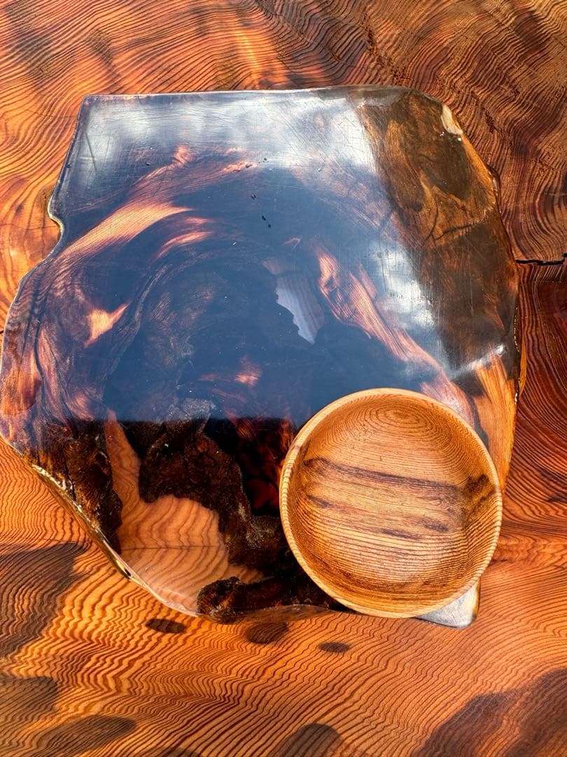 屋久杉　台座　レジン仕上