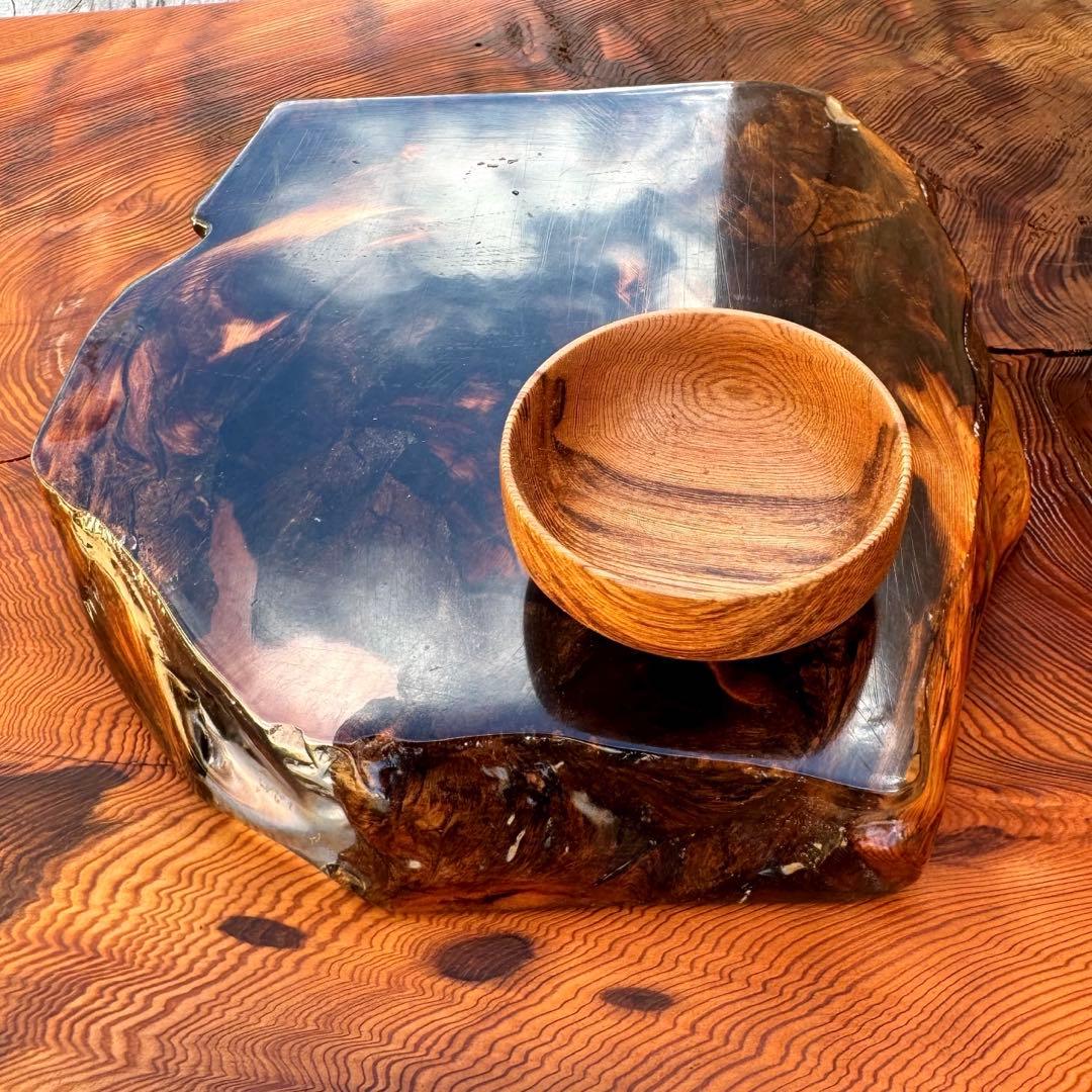 屋久杉　台座　レジン仕上