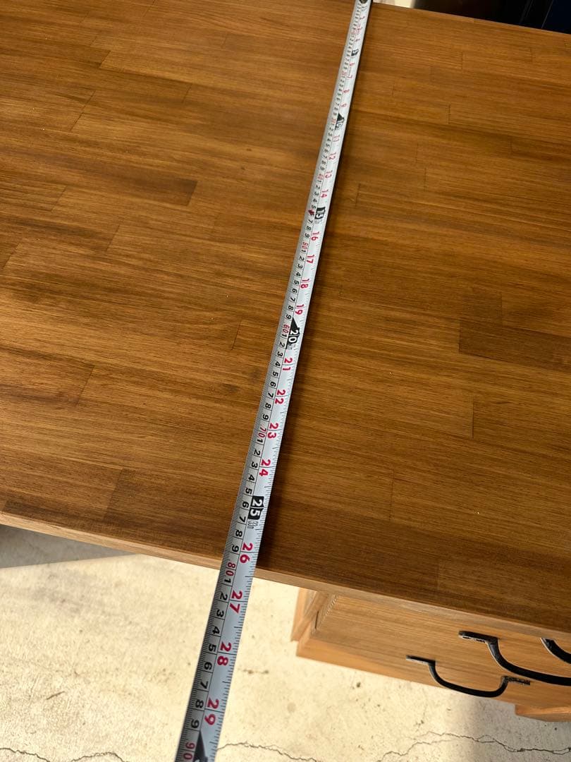 木製デスク 幅120cm 4引き出し