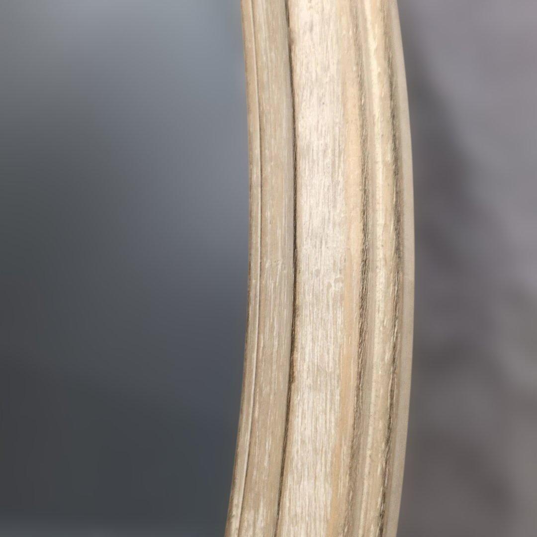 壁掛け鏡 　オーバル　ミラー　シャビー　楕円形　木製　フレーム　おしゃれ