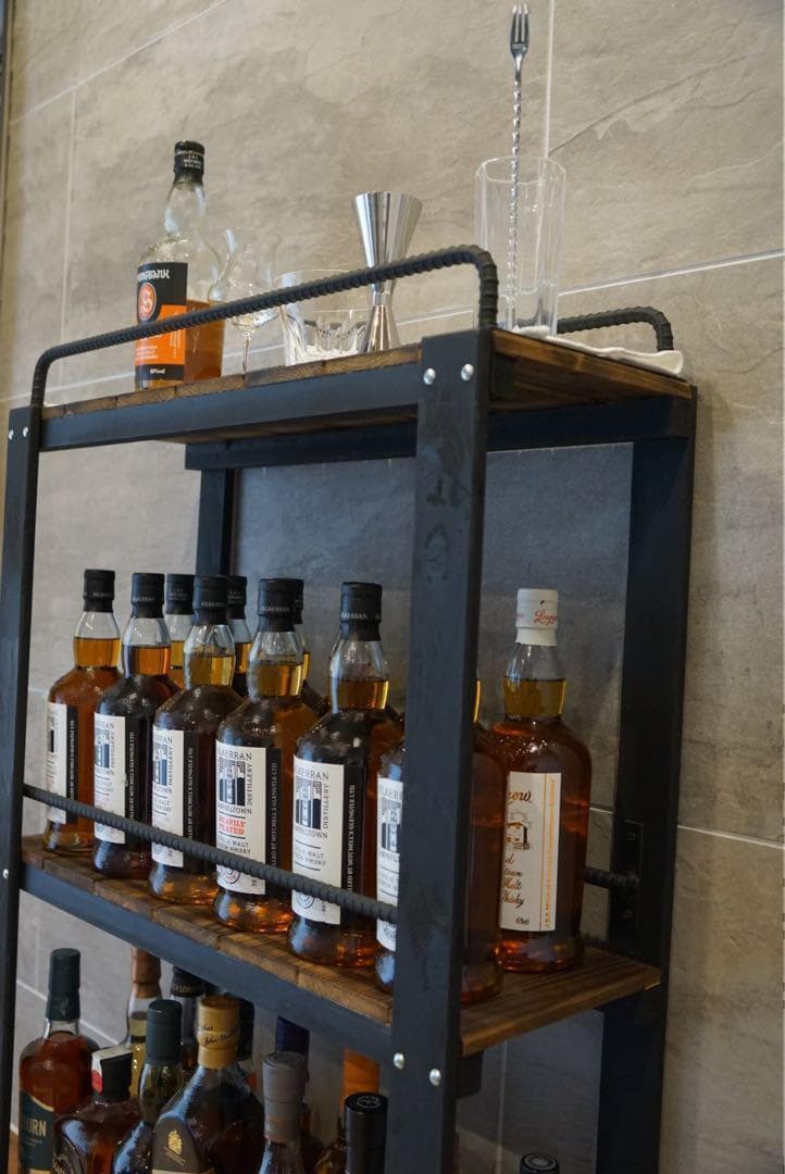ウイスキーラック　サイドバーワゴンタイプ　男前インテリア　119