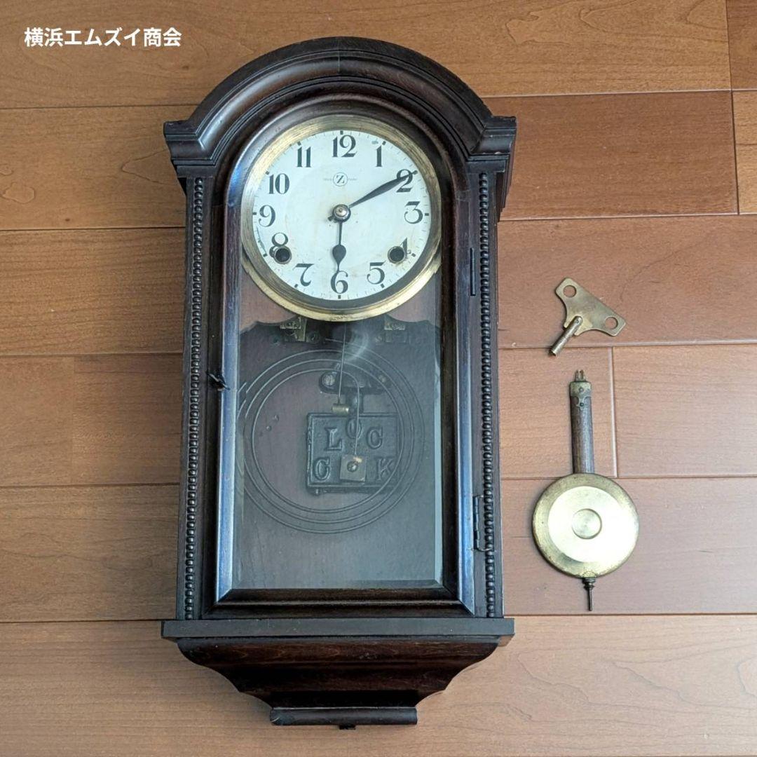 古時計　掛時計　アンティーク掛時計　宮型掛時計