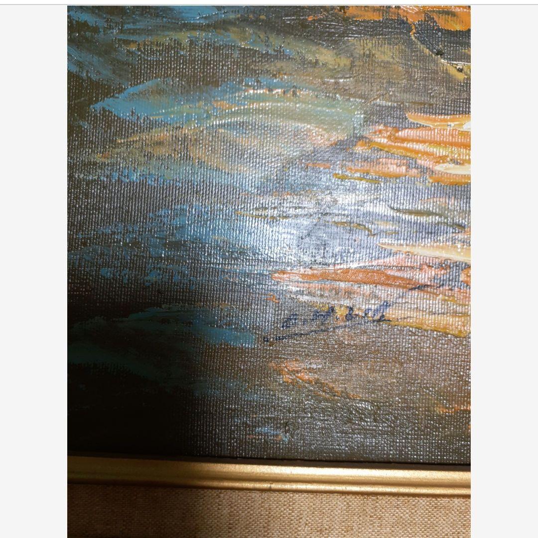 油彩のヨットハーバーです