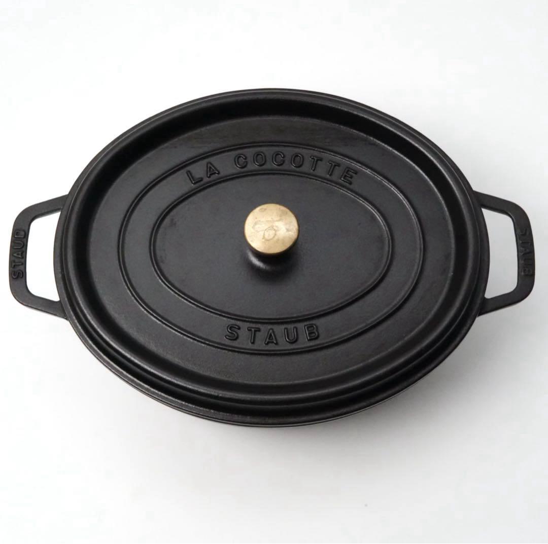 【美品】ストウブ staub ピコココット オーバル 31cm ブラック