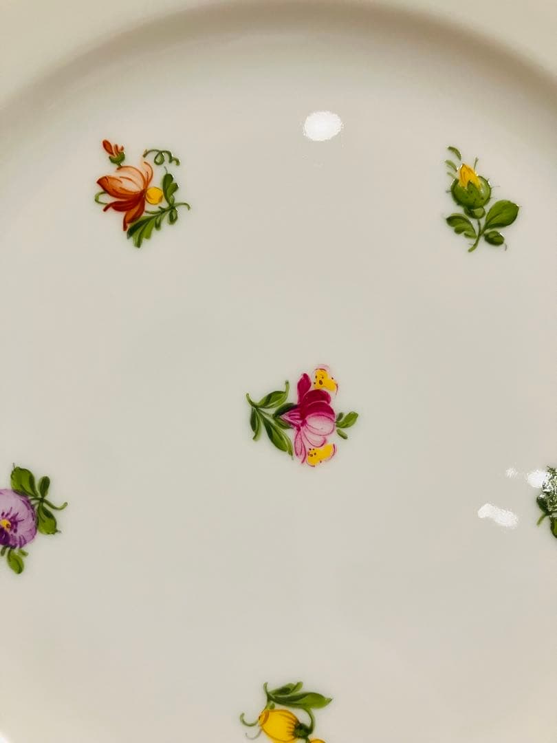 ★12月28日まで限定価格★アウガルテン　ケーキプレート　金縁　19cm 美品