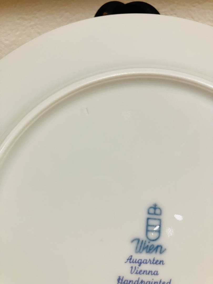 ★12月28日まで限定価格★アウガルテン　ケーキプレート　金縁　19cm 美品