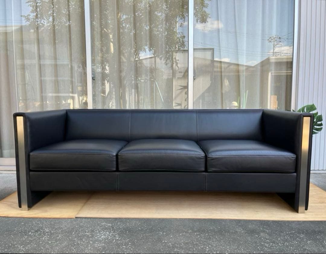 FLACE フレイス　本革　3Sソファ　ソラリオ　 68万　モダン　3人掛け