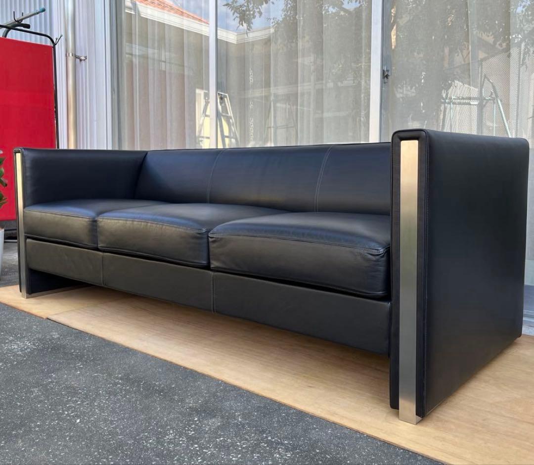 FLACE フレイス　本革　3Sソファ　ソラリオ　 68万　モダン　3人掛け