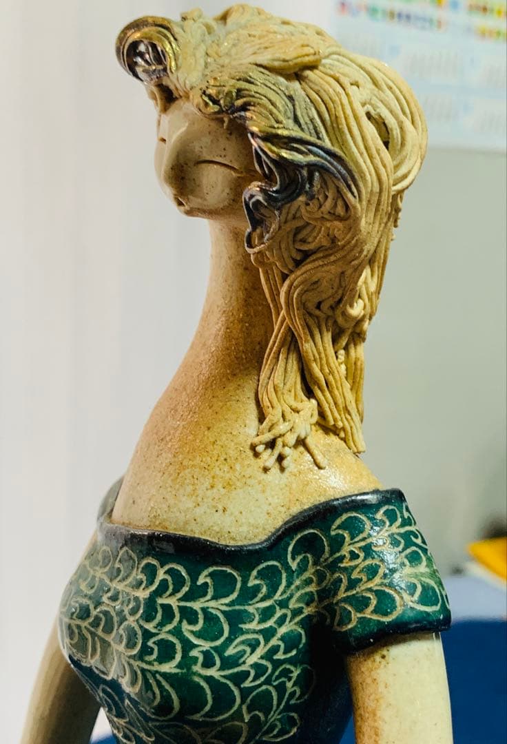 陶器置物【女性像 シリーズ】モダンデザイン 生楽陶園