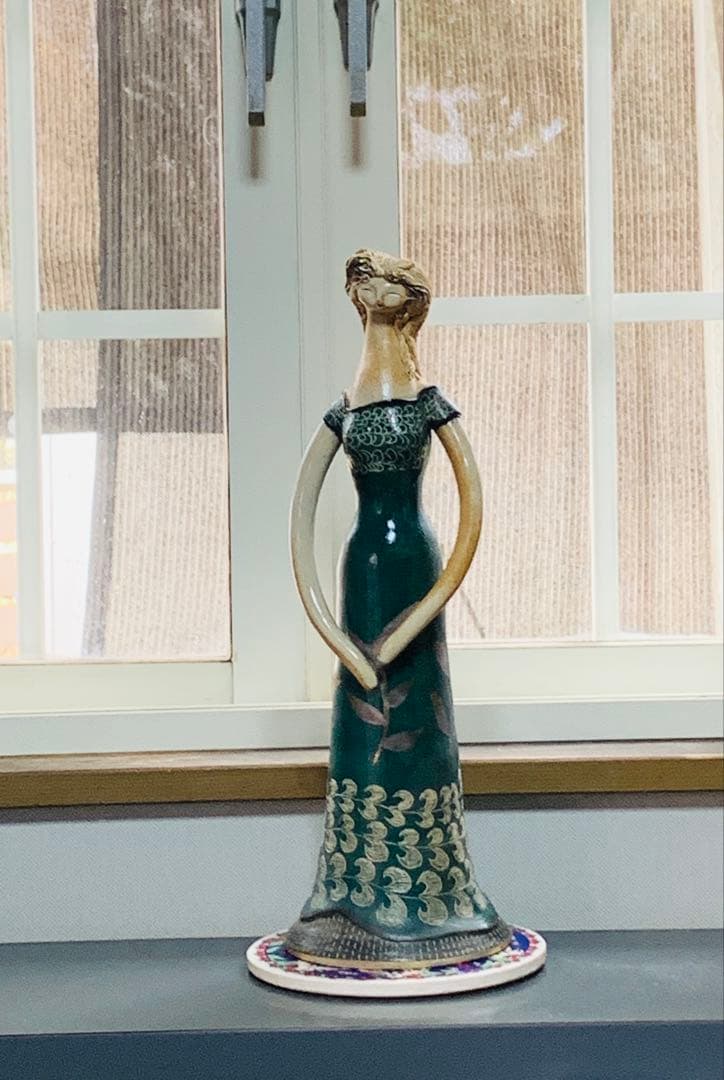 陶器置物【女性像 シリーズ】モダンデザイン 生楽陶園