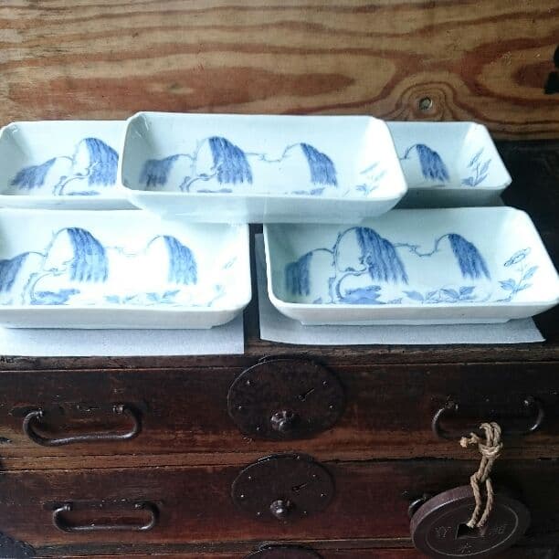 古道具 骨董品 ペン皿 五枚セット