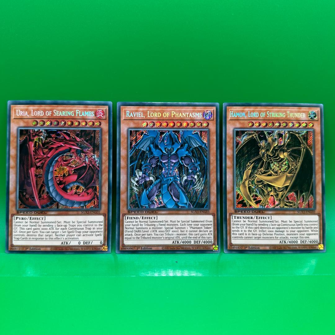 遊戯王 英語 三幻魔セット SGX3 シークレットレア スピードデュエル