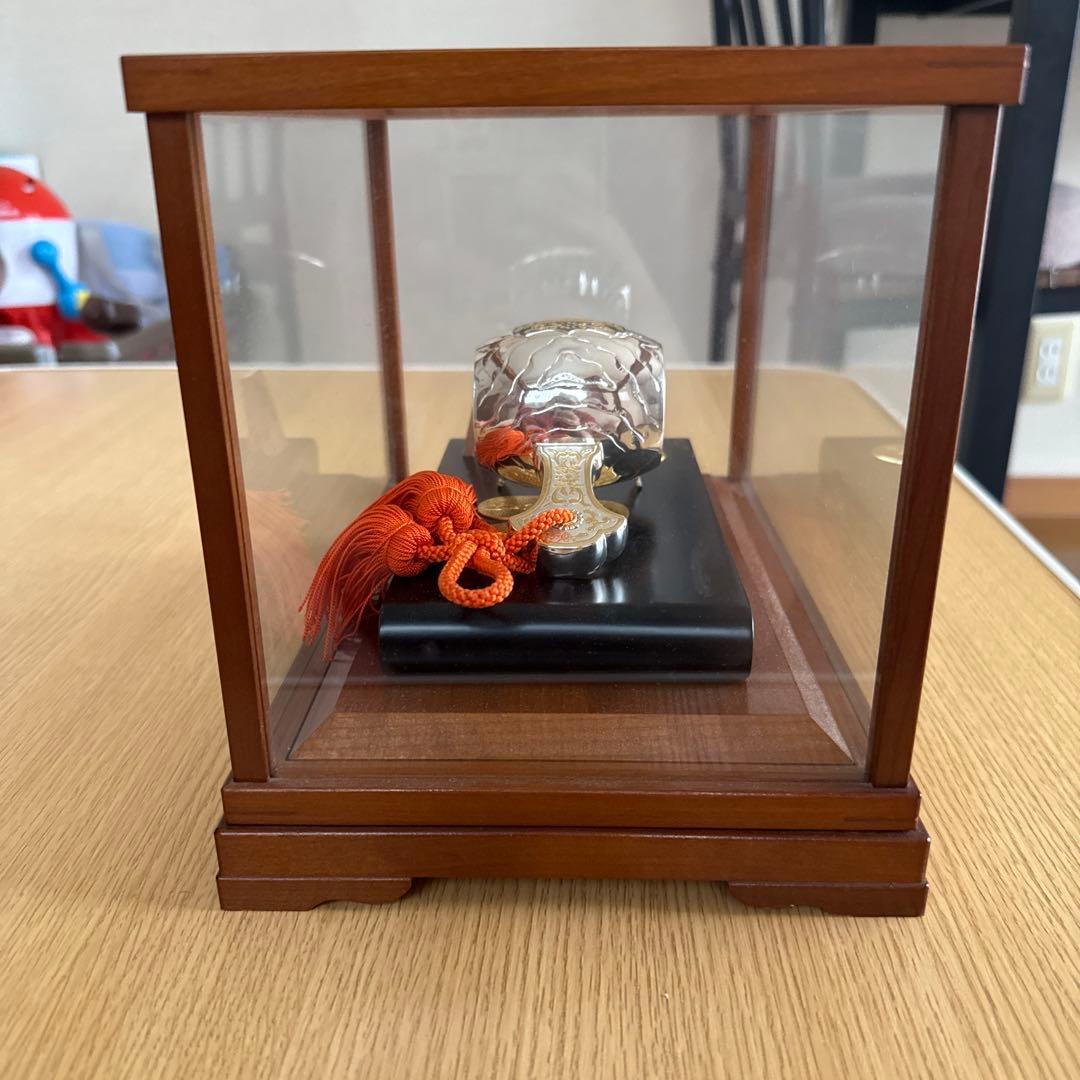 武比古作 　銀製 　小判小槌　 置物　 縁起物　風水　金運