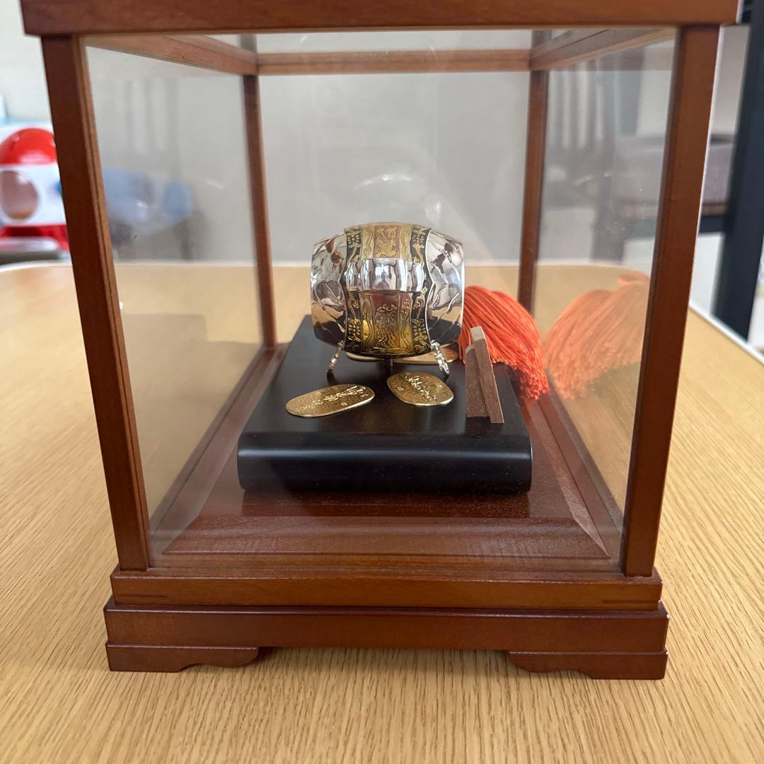 武比古作 　銀製 　小判小槌　 置物　 縁起物　風水　金運