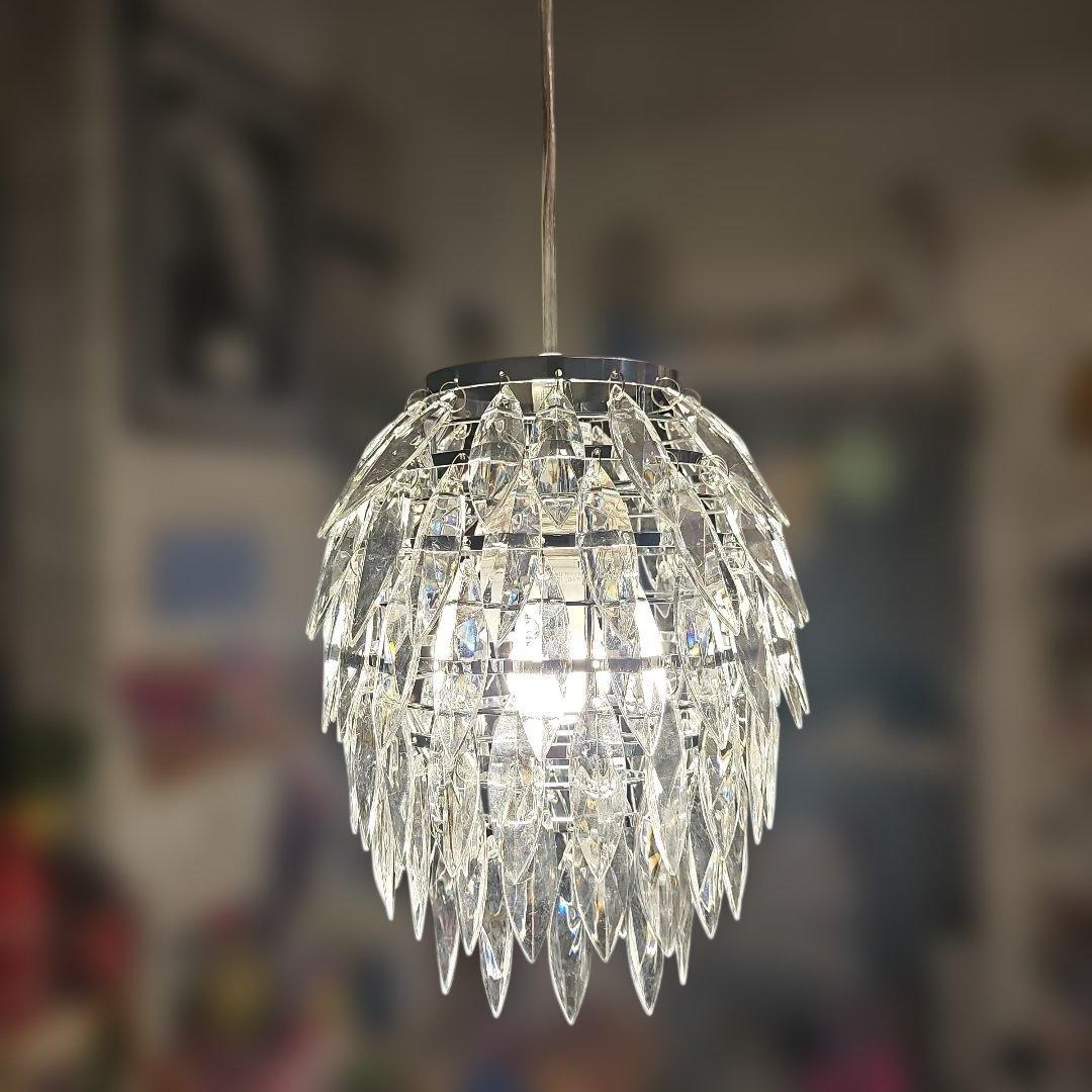 Francfranc シャンデリア お洒落 照明 ペンダントライト キラキラ 羽