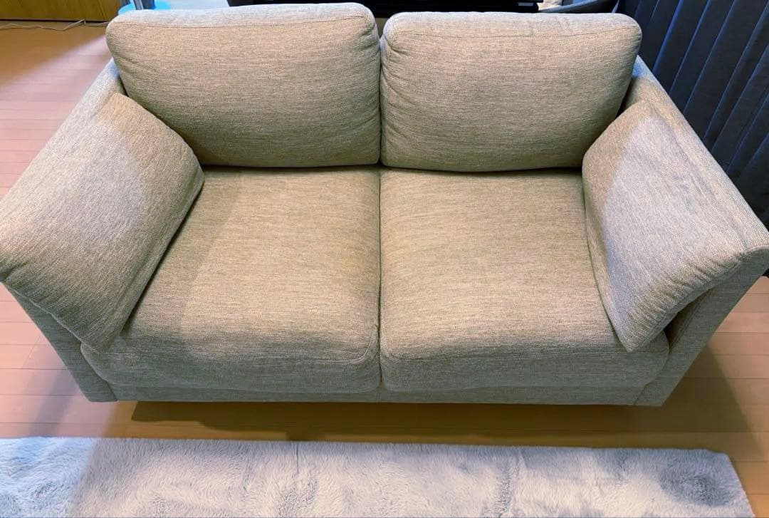 送料込み】ニトリ 2人掛けソファ CA10 ベージュ 布張り グレージュ