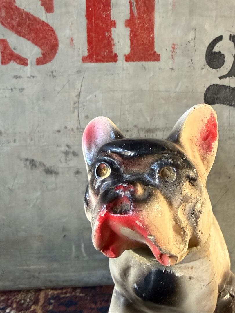 蔵*＊様 Vintage Chalkware Bulldog