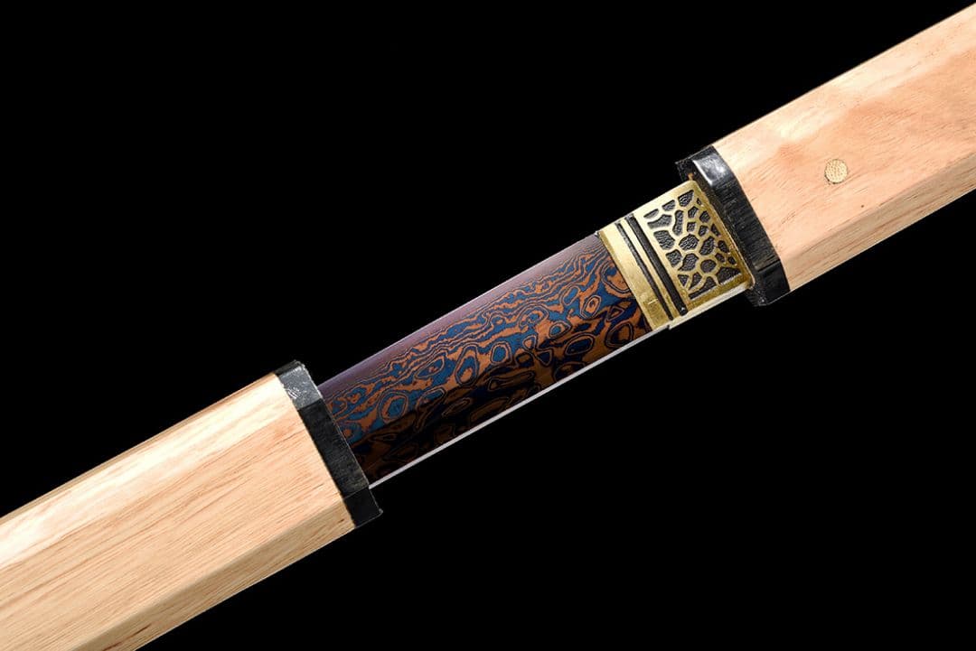 26寸六角八面白楡素装唐刀  武具　刀装具　日本刀　模造刀   居合刀 『嵐切』