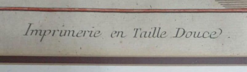 額装品 古典版画 18世紀 ディドロー 百科全書 「銅版印刷」 極美品