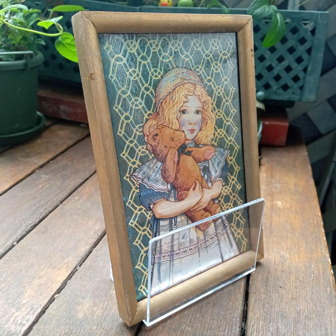 ジャン・ハガラ ステンドグラス 少女とお人形 アン　グラスマスターズ社