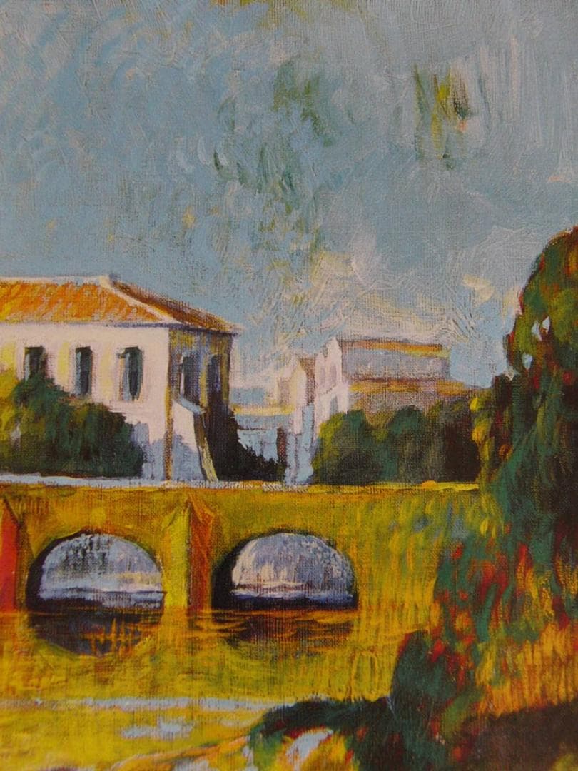 深沢孝哉、【アムステルダム郊外】、希少な額装用画集より、厳選、新品額装