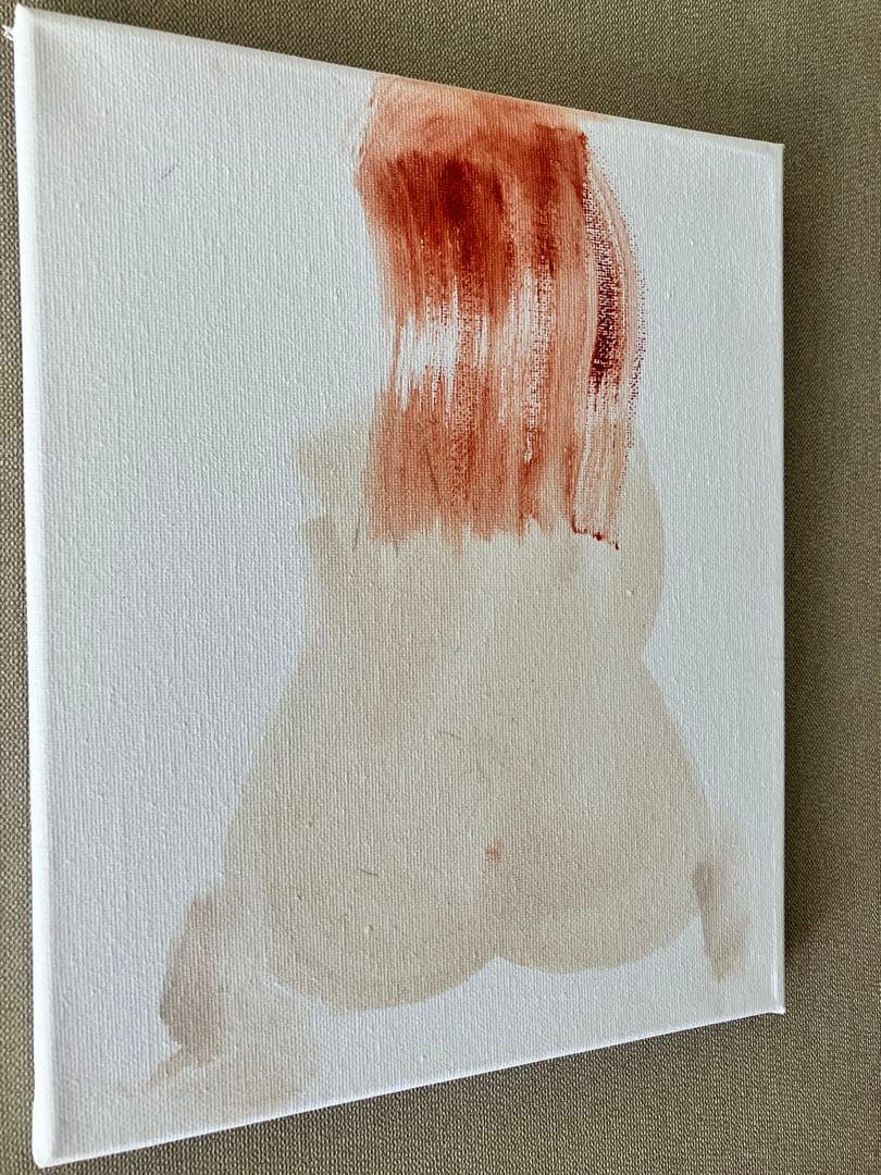 抽象画『お尻を向ける少女』