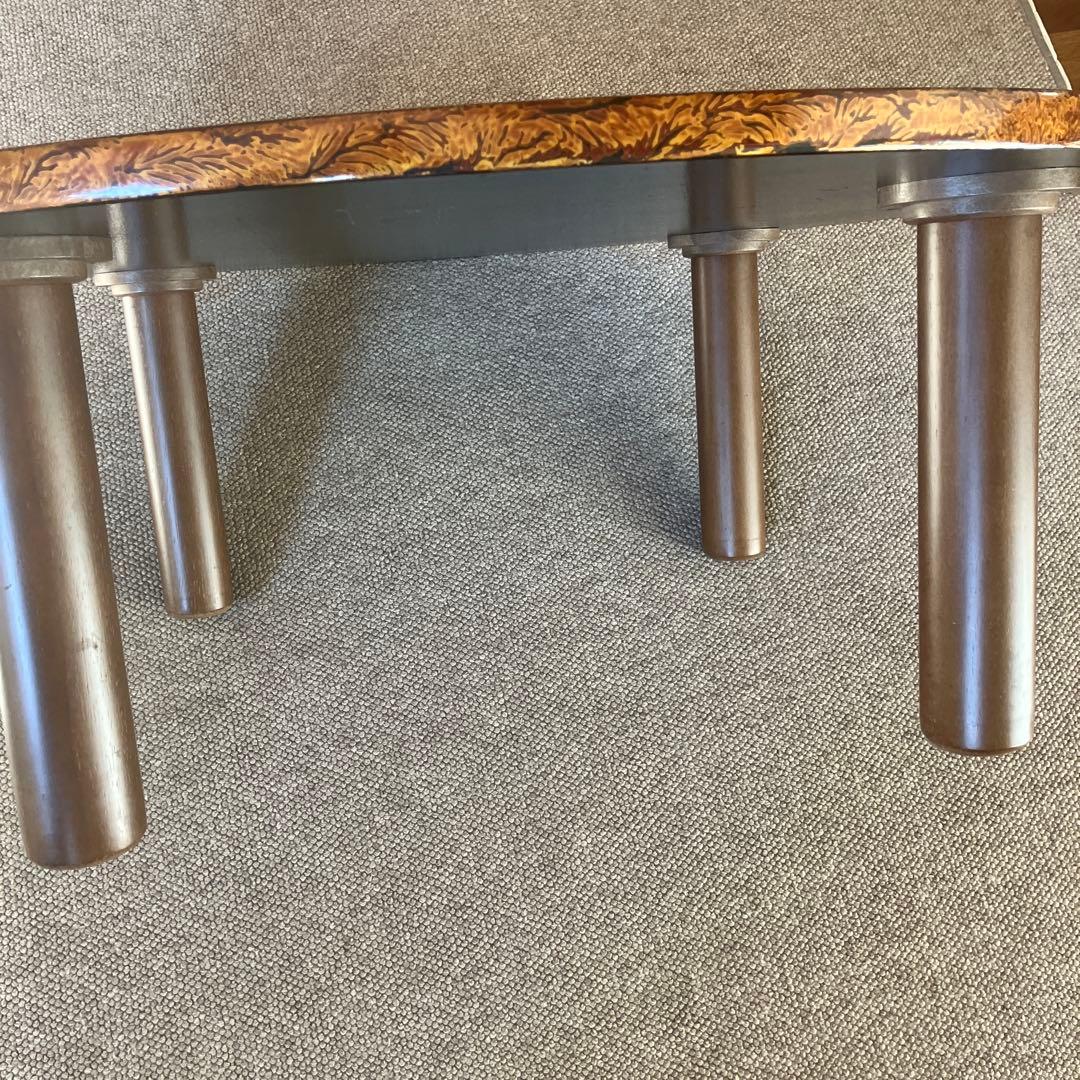 レトロ円卓ちゃぶ台　漆塗り　直径８７高さ３２