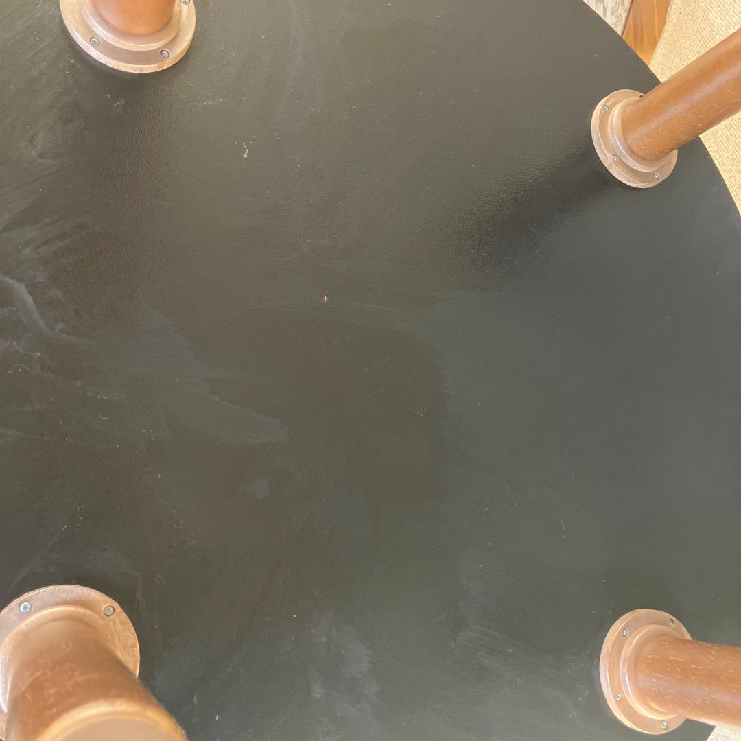 レトロ円卓ちゃぶ台　漆塗り　直径８７高さ３２