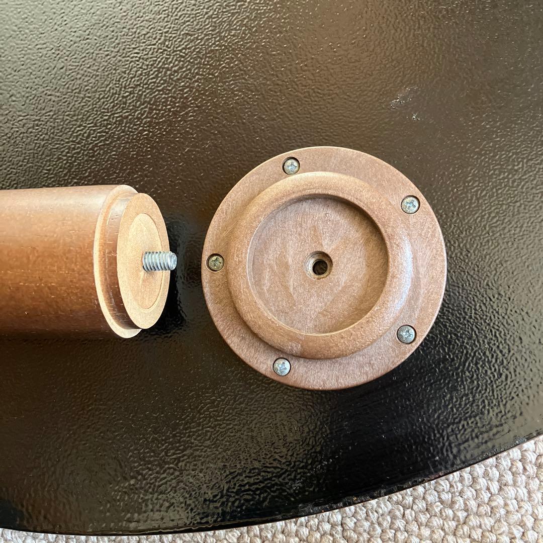 レトロ円卓ちゃぶ台　漆塗り　直径８７高さ３２